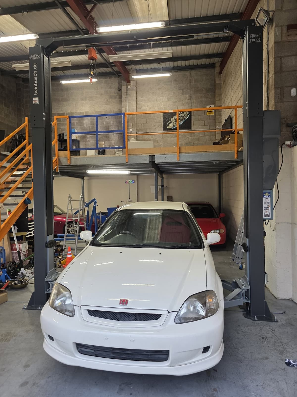 Mechanic working on a car