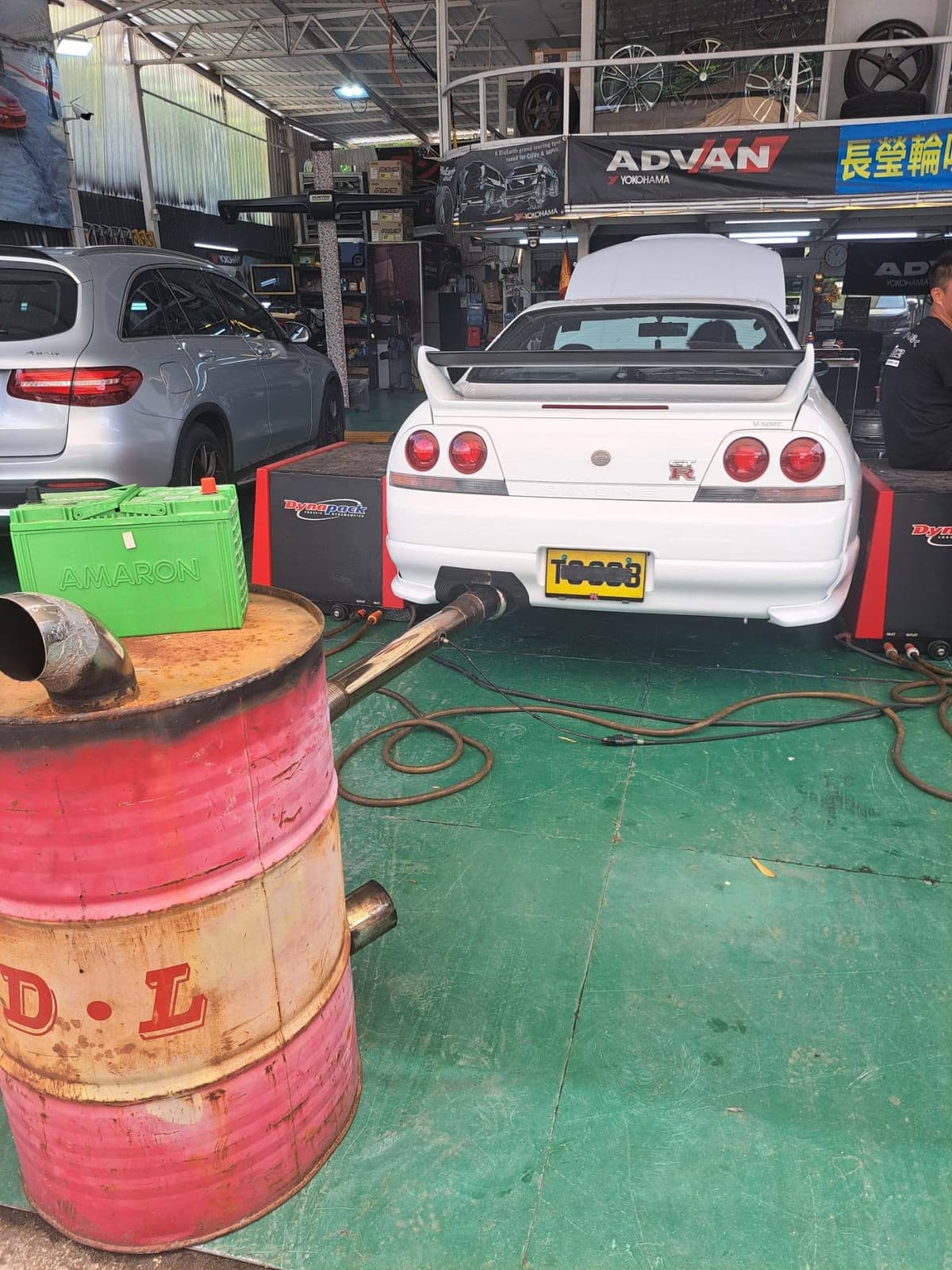 Mechanic working on a car